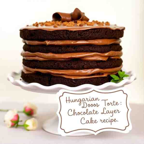 Hungarian Dobos Torte - Chocolate Layer Cake Recipe